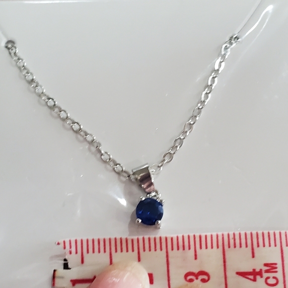 EFFY Sapphire colored gemstone necklace/pendant. - Picture 7 of 8